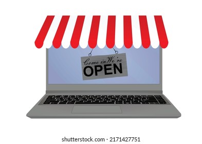 Online shopping application. vector illustration