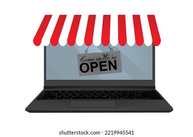 Online shopping application. vector illustration