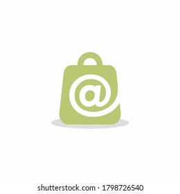 online shopping bag logo vector eps