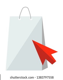 Online shopping bag vector design