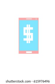 Online shopping and banking with smartphone vector design for business