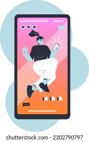 Online shopping banner, mobile app templates. Vector illustration in cartoon style