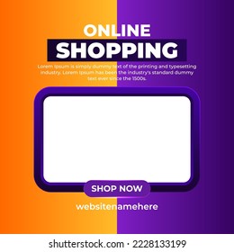 Online Shopping Banner Sale Background Design