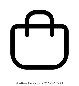 Online Shopping Basket icon in Flat outline style icon