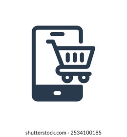 Online Shopping for Black Friday Vector Icon
