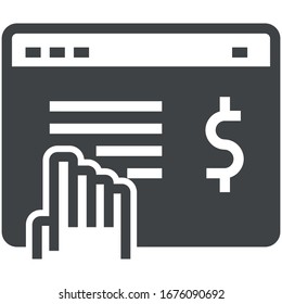 online shopping black icon on white background