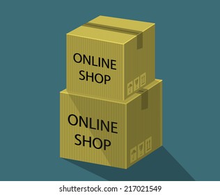 Online Shopping boxes