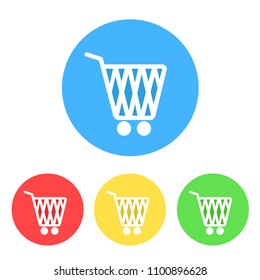 online shopping button icon design, vector illustration eps10 graphic