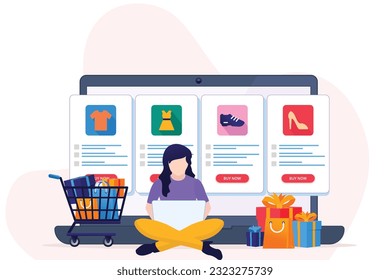 online shopping buy online, choosing fashion items, beauty products from online marketplace, clothing store, special offer, summer sale, winter sale offer, to pay mobile banking and tracking parcel