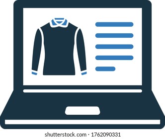Online shopping, buying, e-commerce icon