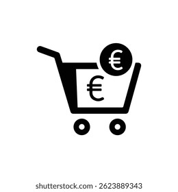 Online Shopping Card with Currency Icon