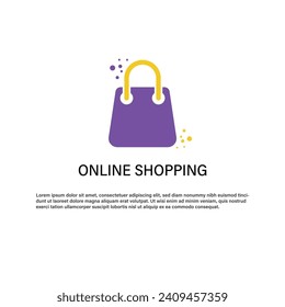 Online Shopping And Shopping Cart Banner Vector Design.