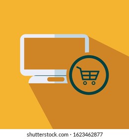 online shopping cart flat vector icon - ui icon vector