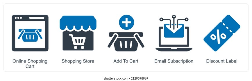 Online Shopping Cart Icon Concept