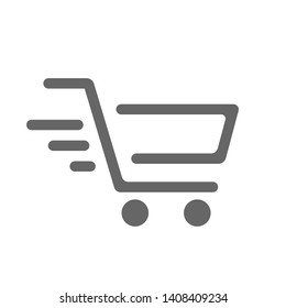 Online Shopping cart icon isolated. E-commerce concept, Vector illustration