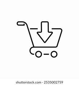 online shopping cart icon sign vector