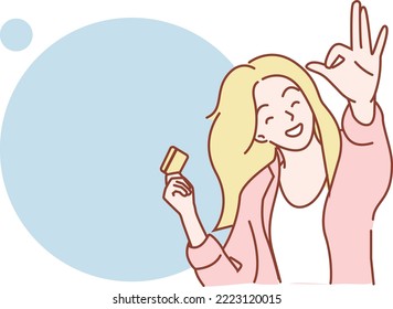 Online shopping cartoon characters. Vector design.