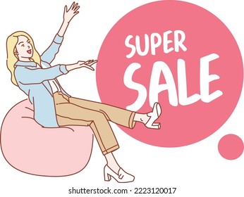Charaktere von Online-Shopping-Cartoons. Vektordesign.