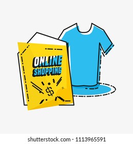 online shopping with clothes