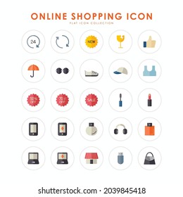 Online Shopping Color flat icon