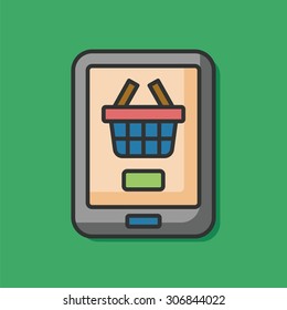online shopping color line icon