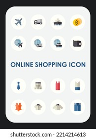 Online-Shopping mit farbigem Symbol
