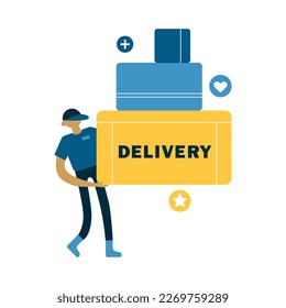 Composición de compras en línea con iconos y gadgets de estilo doodle con pictogramas redondos ilustración vectorial