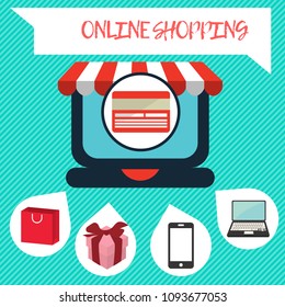 Online shopping concept