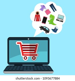 Online shopping concept