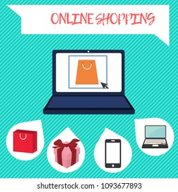 Online shopping concept