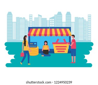 online shopping concept
