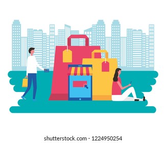 online shopping concept