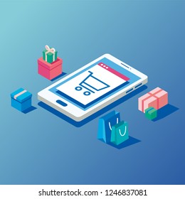 Online shopping concept