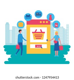online shopping concept