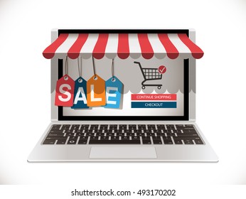 Online shopping concept