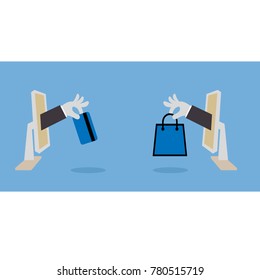 Online shopping concept