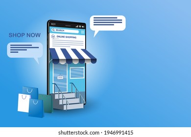 Online shopping concept, business online with smartphone on application, order on website