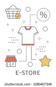 Online shopping concept. Buying in e store.