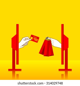 online shopping concept design vector