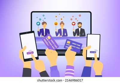 Online shopping concept. E-commerce, customer on the sale.