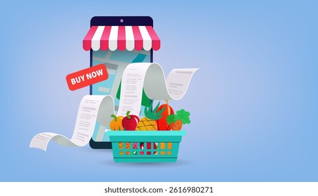 Online shopping concept. e-commerce retail on device for customer application. Discount for woman smart purchasing. Internet shop, mobile store app and marketplace. vector illustration.