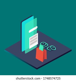 Online Shopping Concept Flat Design