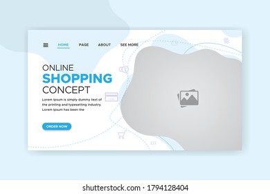 Online shopping concept for landing page website template Premium Vector