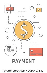 Online shopping concept. Payment for e shopping.