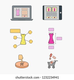 Online Shopping concept vector icon eps10