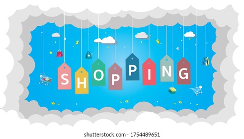 Online shopping concept .Vector illustration of online shopping concept.Online shopping banner.