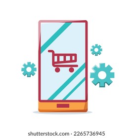 Online shopping concept vector illustration