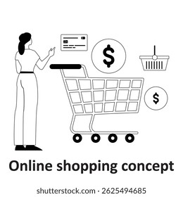  Online shopping concept Vector illustration which can easily modify or edit
