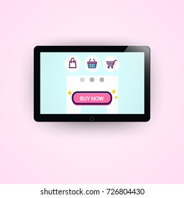 Online shopping concept. Vector illustration.