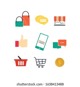 Online shopping concept Vector image